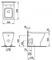 Унитаз Laufen Palace 8.2370.1 схема 2