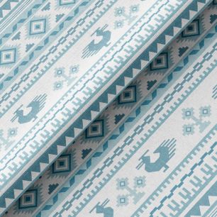 Хлопок - Голубые птицы этнический орнамент 50х37 см limit
