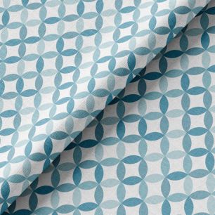 Хлопок - Голубые кружочки геометрический узор 50х37 см limit