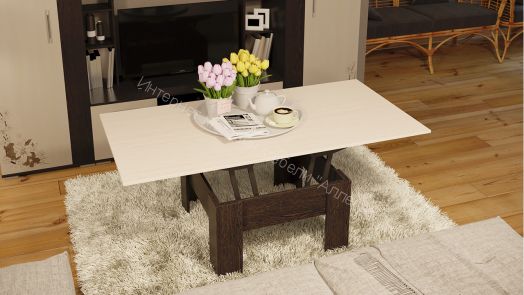 Стол журнальный "Трия" тип 10 (Дуб крафт белый)