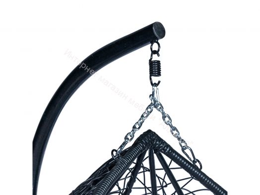 Подвесное Кресло Leset Гаити каркас Черный подушка Светло-серая