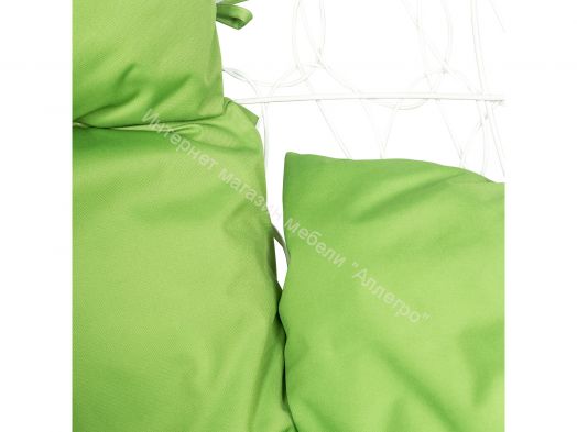 Подвесное Кресло Leset Эва каркас Белый подушка Зеленое яблоко