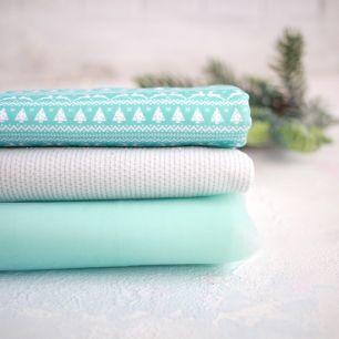 Набор тканей - Новогодний мятный