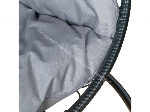 Подвесное Кресло Leset Эва каркас Черный подушка Светло-серая