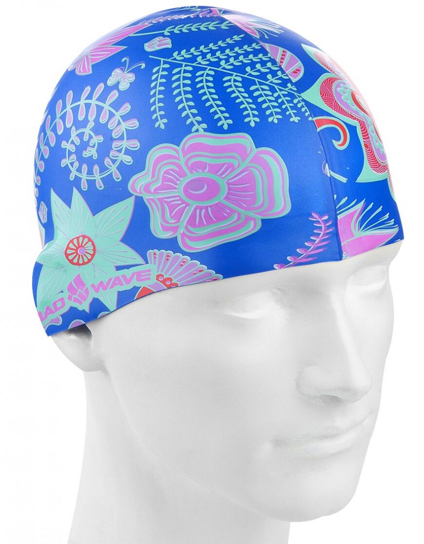 Шапочка для плавания силиконовая Mad Wave TROPIC