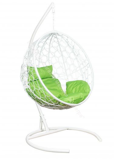 Подвесное Кресло Leset Луна каркас Белый подушка Зеленое яблоко