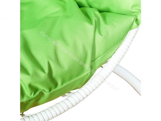 Подвесное Кресло Leset Ажур каркас Белый подушка Зеленое яблоко