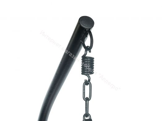 Подвесное Кресло Leset Ажур каркас Черный подушка Светло-серая