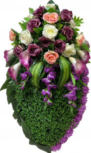 Траурный венок из искусственных цветов - Элит #49