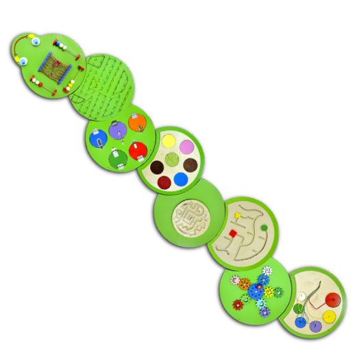 БЖ-11 Тактильно-развивающая панель "Гусеница Жужа" (8 модулей)