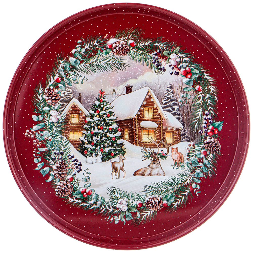 ПОДНОС СЕРВИРОВОЧНЫЙ AGNESS "CHRISTMAS COLLECTION " 33*2,1 СМ