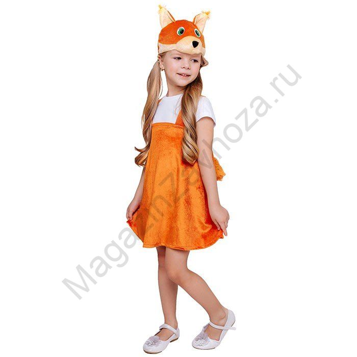 Карнавальный костюм Белка Кнопочка р 98-52 /текстиль/Пуговка/