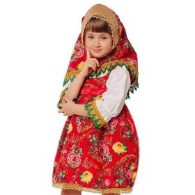 Карнавальный костюм Матрешка Маруся р 110-56 /текстиль/Пуговка/