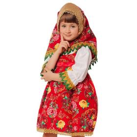 Карнавальный костюм Матрешка Маруся р 128-64 /текстиль/Пуговка/