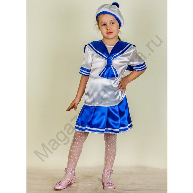 Карнавальный костюм Морячка р.134 85070 /текстиль/Карнавалия/