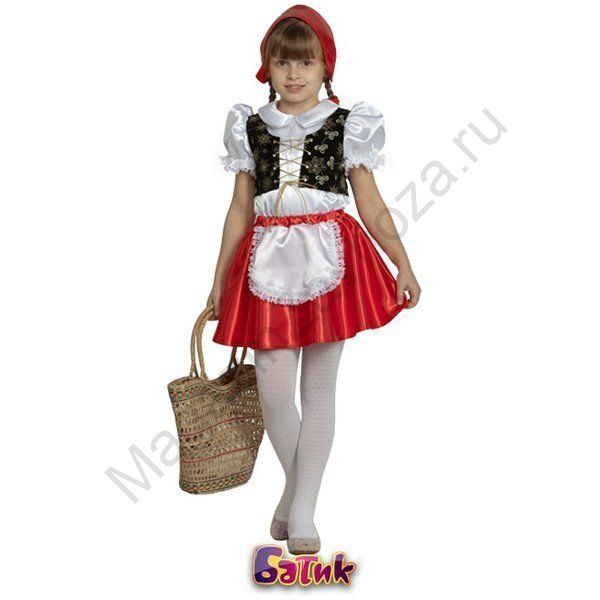 Карнавальный костюм Красная шапочка р 26 /текстиль/Батик/