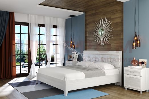 Кровать КР-2074  (1,8х2,0) с мягким изголовьем Мелисса