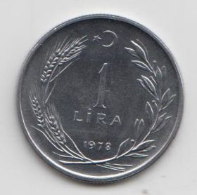 Турция 1 лира "ФАО. Образование для сельских женщин" 1978 год UNC