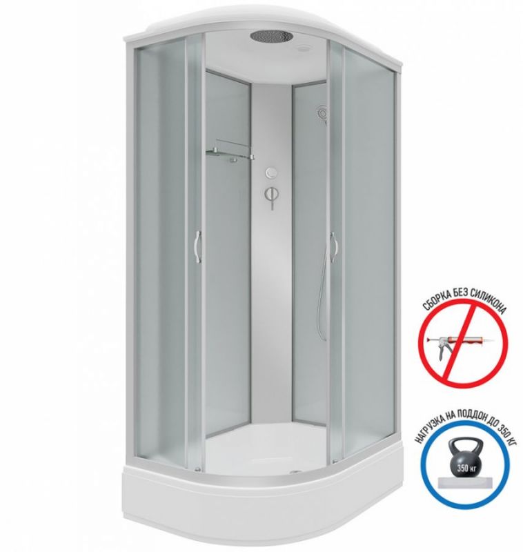 Душевая кабина Niagara NG-33194R 110х90 средний поддон, стекло матовое 110x90