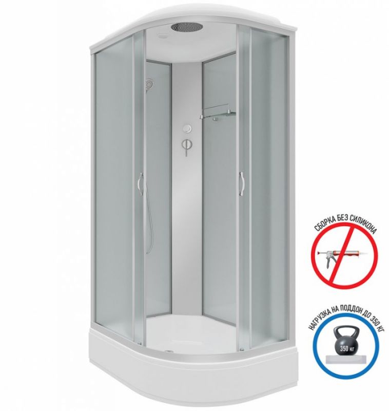 Душевая кабина Niagara NG-33294L 120х90 средний поддон, стекло матовое 120x90