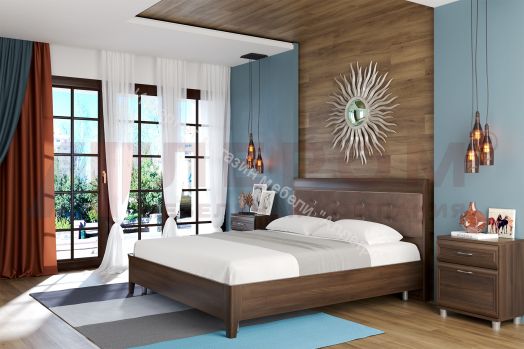 Кровать КР-2073  (1,6х2,0) с мягким изголовьем Мелисса