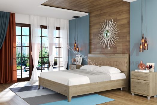 Кровать КР-2073  (1,6х2,0) с мягким изголовьем Мелисса