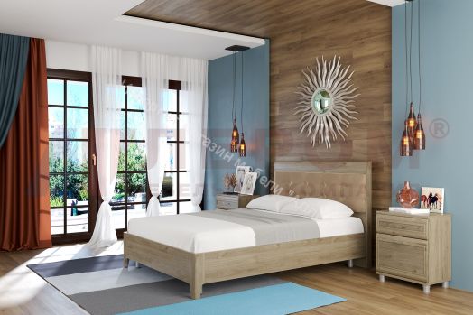 Кровать КР-2072  (1,4х2,0) с мягким изголовьем Мелисса