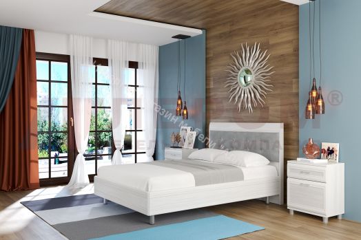 Кровать КР-2851 (1,2х2,0) с мягким изголовьем Мелисса