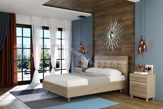 Кровать КР-2851 (1,2х2,0) с мягким изголовьем Мелисса