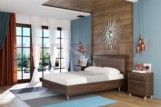 Кровать КР-2851 (1,2х2,0) с мягким изголовьем Мелисса