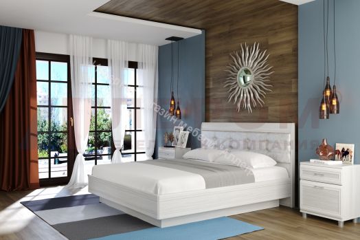 Кровать КР-1853 (1,6х2,0) с П/Мех и мягким изголовьем Мелисса