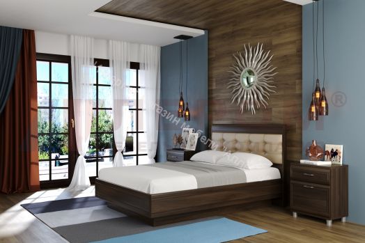 Кровать КР-1851  (1,2Х2,0) с П/Мех и мягким изголовьем Мелисса