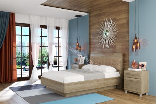 Кровать КР-1852  (1,4Х2,0) с П/Мех и мягким изголовьем Мелисса