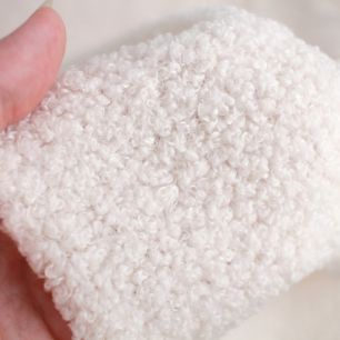 Мех искусственный (букле)  - кремовый 50х40 см