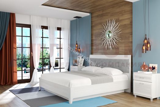 Кровать КР-1073 (1,6х2,0) с П/Мех. и мягким изголовьем Мелисса