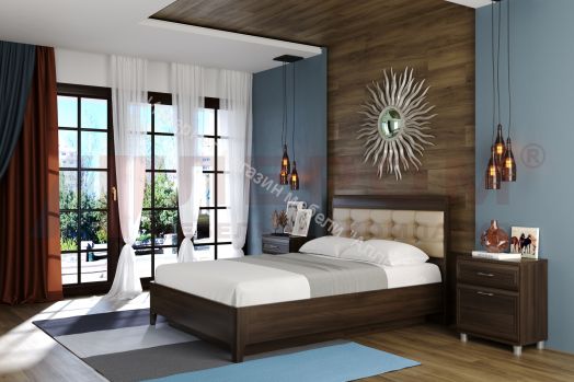 Кровать КР-1072 (1,4х2,0) с П/Мех. и мягким изголовьем Мелисса