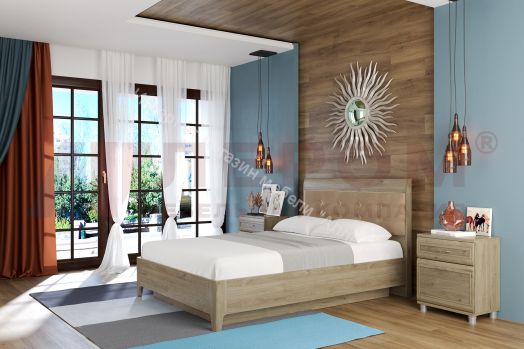 Кровать КР-1072 (1,4х2,0) с П/Мех. и мягким изголовьем Мелисса