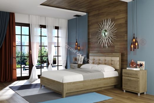 Кровать КР-1072 (1,4х2,0) с П/Мех. и мягким изголовьем Мелисса