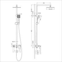 Душевая стойка для ванны Timo Selene SX-1030 схема 4