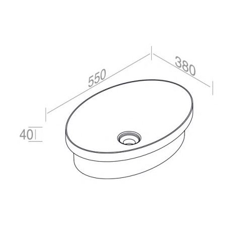 Встраиваемая раковина AET ITALIA IN-OUT OVALE INCASSO L657T0R0V5 схема 2