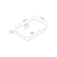 Раковина мебельная накладная AET ITALIA ELITE RECTANGULAR CR L607T0R1V0 схема 2