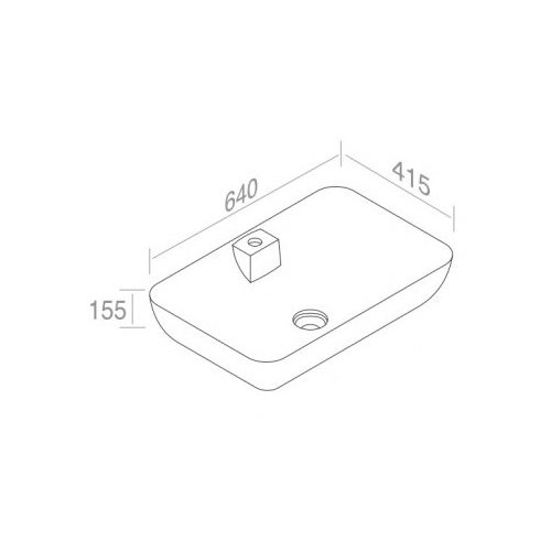 Раковина мебельная накладная AET ITALIA ELITE RECTANGULAR CR L607T0R1V0 схема 2