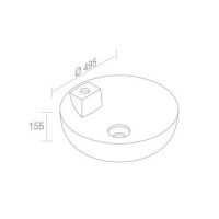 Раковина накладная на мебель AET ITALIA ELITE ROUND CR L605T0R1V0 схема 3