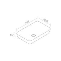 Раковина накладная AET ITALIA ELITE RECTANGULAR L603T0R0V0 схема 2