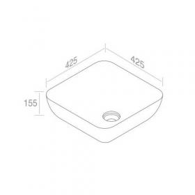Накладная раковина AET ITALIA ELITE SQUARE без перелива L602T0R0V0 ФОТО