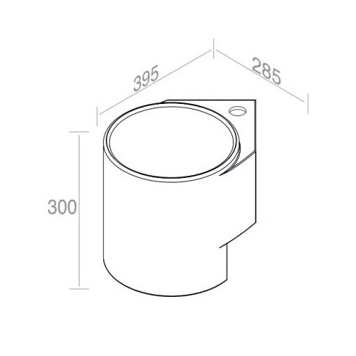 Рукомойник подвесной AET ITALIA IDEA CYLINDER L315T0R1V1 ФОТО