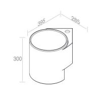 Рукомойник подвесной AET ITALIA IDEA CYLINDER L315T0R1V1 схема 2