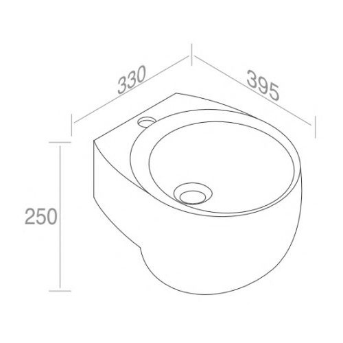 Рукомойник AET ITALIA IDEA SPHERE подвесной круглый L312T0R1V1 схема 2