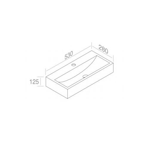 Подвесная раковина AET ITALIA BOLD RETTANGOLARE CRS L120T0R1V1 ФОТО