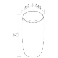 Раковина AET ITALIA THIN PILLAR напольная со сливом в пол L103T0R0VT схема 2